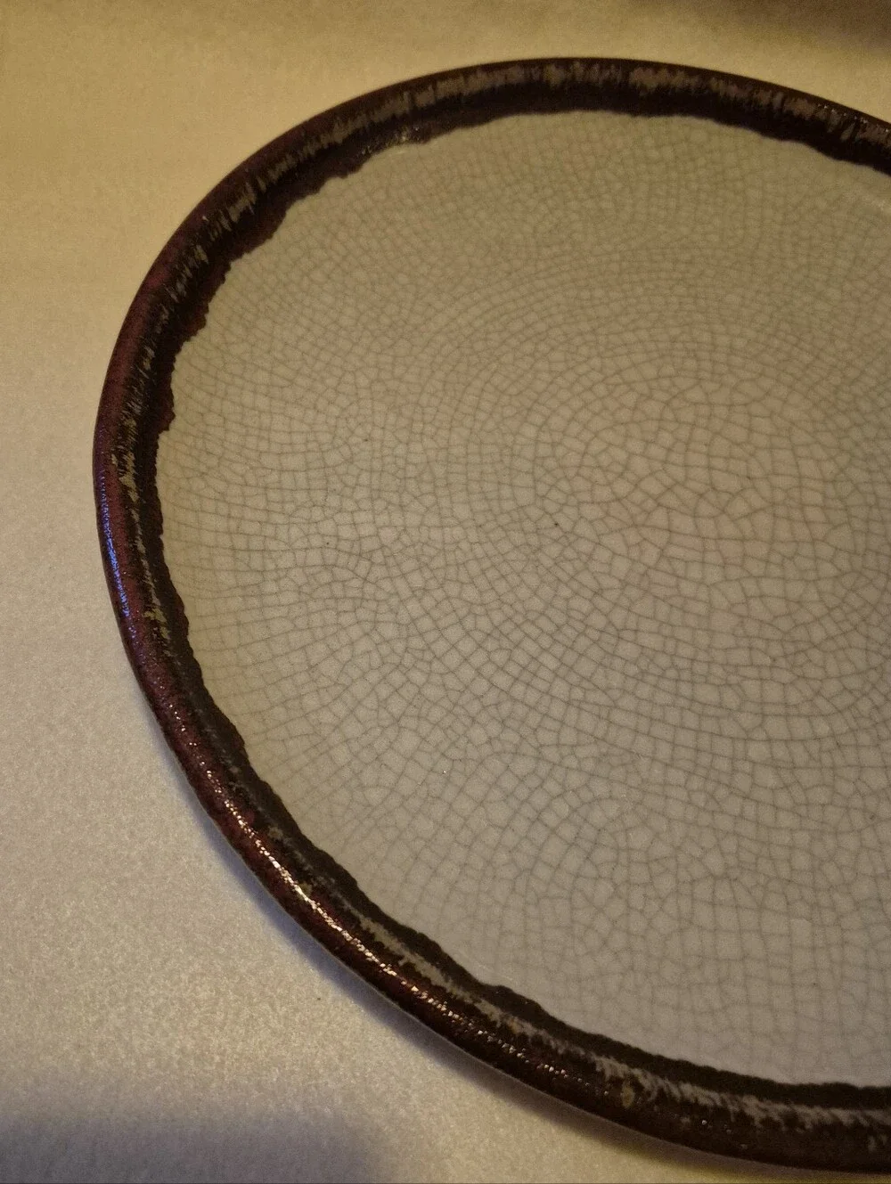 Vintage Retired Pier 1 Charger Platter From The Crackle Line set of two